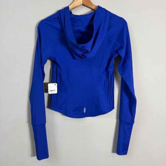 Free People FP Movement Playin for Keeps Track Jacket Women XS Blue Full Zip NWT - Picture 12 of 16